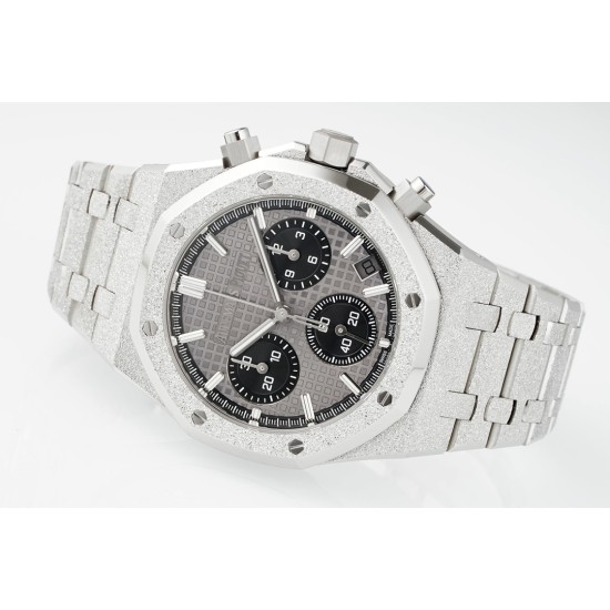 Audemars Piguet-Royal Oak Chrono 26240ST Frosted 41mm SS/SS Grey Dial APS SH4401 Super Clone