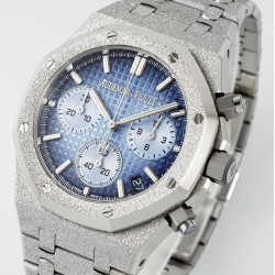 Audemars Piguet-Royal Oak Chrono 26240ST Frosted 41mm SS/SS Blue Dial APS SH4401 Super Clone