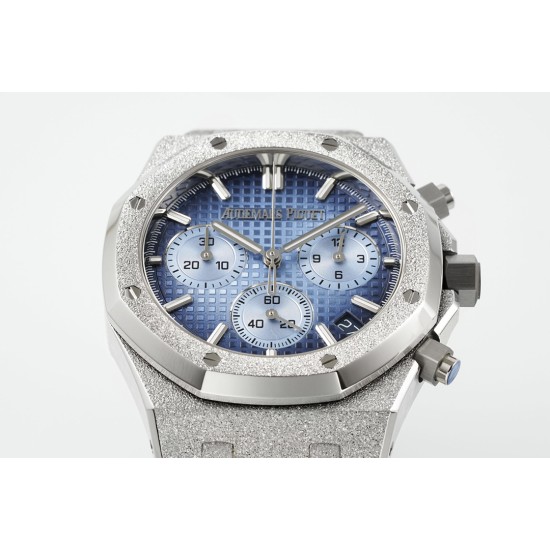 Audemars Piguet-Royal Oak Chrono 26240ST Frosted 41mm SS/SS Blue Dial APS SH4401 Super Clone
