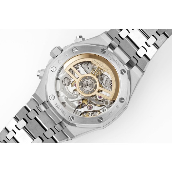 Audemars Piguet-Royal Oak Chrono 26240ST Frosted 41mm SS/SS Blue Dial APS SH4401 Super Clone