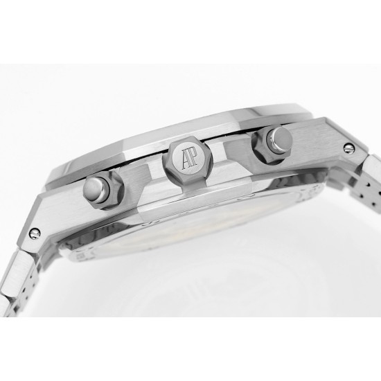 Audemars Piguet-Royal Oak Chrono 26240ST Frosted 41mm SS/SS Blue Dial APS SH4401 Super Clone