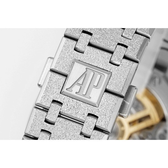 Audemars Piguet-Royal Oak Chrono 26240ST Frosted 41mm SS/SS Blue Dial APS SH4401 Super Clone