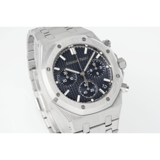 Audemars Piguet-Royal Oak Chrono 26240ST 41mm SS/SS Blue Dial APS SH4401 Super Clone