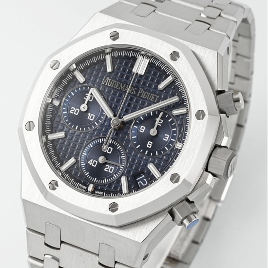 Audemars Piguet-Royal Oak Chrono 26240ST 41mm SS/SS Blue Dial APS SH4401 Super Clone
