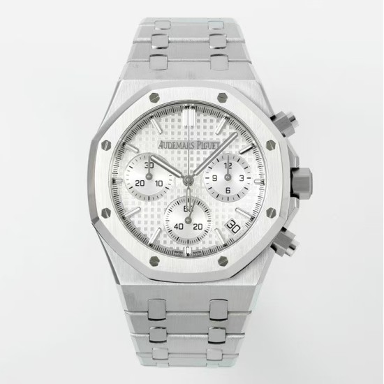Audemars Piguet-Royal Oak Chrono 26240ST 41mm SS/SS Silver Dial APS SH4401 Super Clone