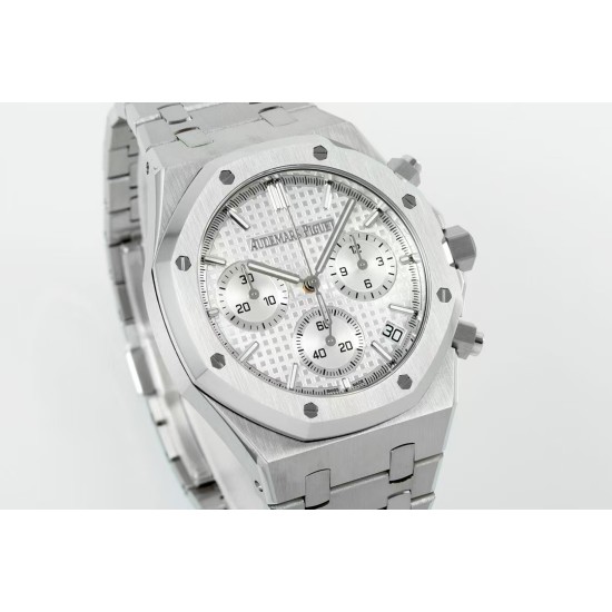 Audemars Piguet-Royal Oak Chrono 26240ST 41mm SS/SS Silver Dial APS SH4401 Super Clone