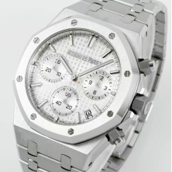 Audemars Piguet-Royal Oak Chrono 26240ST 41mm SS/SS Silver Dial APS SH4401 Super Clone