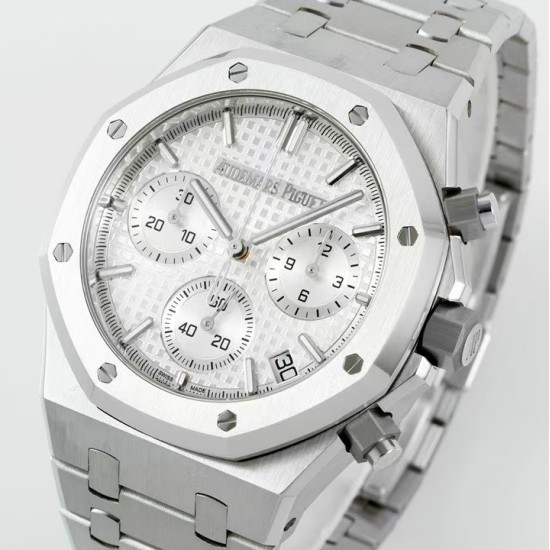 Audemars Piguet-Royal Oak Chrono 26240ST 41mm SS/SS Silver Dial APS SH4401 Super Clone