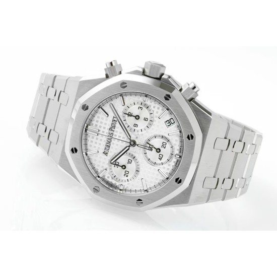 Audemars Piguet-Royal Oak Chrono 26240ST 41mm SS/SS Silver Dial APS SH4401 Super Clone
