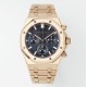 Audemars Piguet-Royal Oak Chrono 26240OR 41mm RG/RG Blue Dial APS SH4401 Super Clone