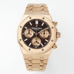 Audemars Piguet-Royal Oak Chrono 26240OR 41mm RG/RG Brown Dial APS SH4401 Super Clone