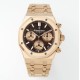Audemars Piguet-Royal Oak Chrono 26240OR 41mm RG/RG Brown Dial APS SH4401 Super Clone