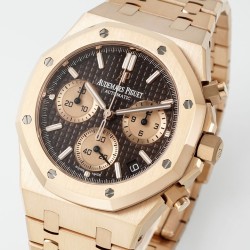 Audemars Piguet-Royal Oak Chrono 26240OR 41mm RG/RG Brown Dial APS SH4401 Super Clone