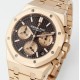 Audemars Piguet-Royal Oak Chrono 26240OR 41mm RG/RG Brown Dial APS SH4401 Super Clone