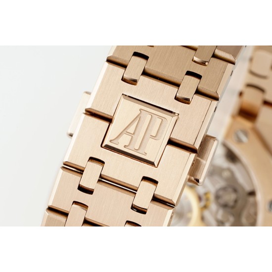 Audemars Piguet-Royal Oak Chrono 26240OR 41mm RG/RG Brown Dial APS SH4401 Super Clone