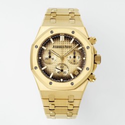 Audemars Piguet-Royal Oak Chrono 26240BA 41mm YG/YG Gold Dial APS SH4401 Super Clone