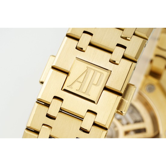 Audemars Piguet-Royal Oak Chrono 26240BA 41mm YG/YG Gold Dial APS SH4401 Super Clone