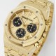 Audemars Piguet-Royal Oak Chrono 26240BA Frosted 41mm YG/YG Gold/Blk APS SH4401 Super Clone