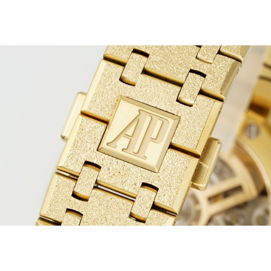 Audemars Piguet-Royal Oak Chrono 26240BA Frosted 41mm YG/YG Gold/Blk APS SH4401 Super Clone