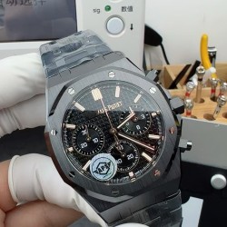 Audemars Piguet-Royal Oak Chrono 26240CE 41mm Ceramic/Cer Black Dial APS SH4401 Super Clone