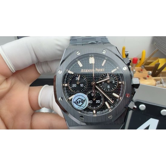 Audemars Piguet-Royal Oak Chrono 26240CE 41mm Ceramic/Cer Black Dial APS SH4401 Super Clone