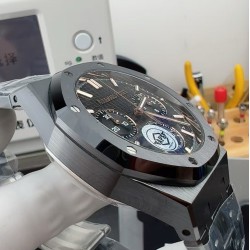 Audemars Piguet-Royal Oak Chrono 26240CE 41mm Ceramic/Cer Black Dial APS SH4401 Super Clone