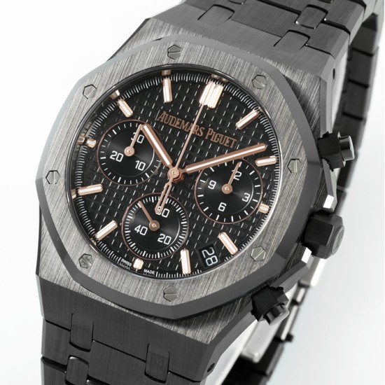 Audemars Piguet-Royal Oak Chrono 26240CE 41mm Ceramic/Cer Black Dial APS SH4401 Super Clone