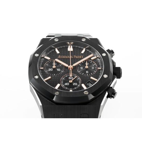 Audemars Piguet-Royal Oak Chrono 26240CE 41mm Ceramic/Cer Black Dial APS SH4401 Super Clone