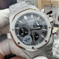 Audemars Piguet-Royal Oak Chrono 26240ST Frosted 41mm SS/SS Grey Dial APS SH4401 Super Clone
