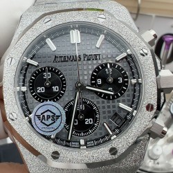 Audemars Piguet-Royal Oak Chrono 26240ST Frosted 41mm SS/SS Grey Dial APS SH4401 Super Clone