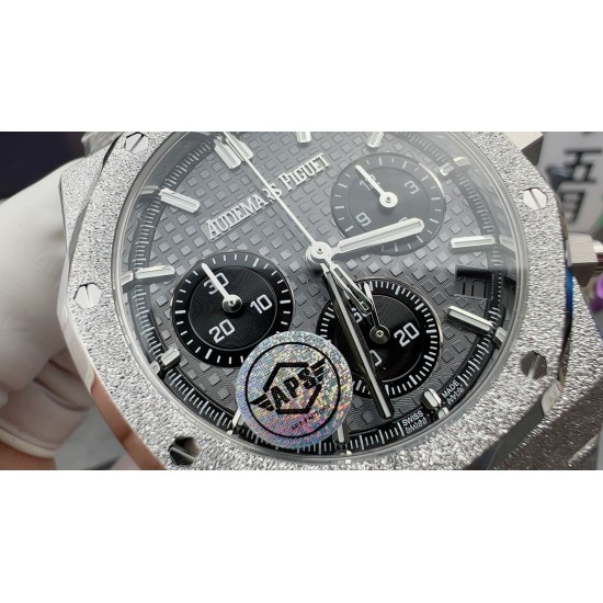 Audemars Piguet-Royal Oak Chrono 26240ST Frosted 41mm SS/SS Grey Dial APS SH4401 Super Clone