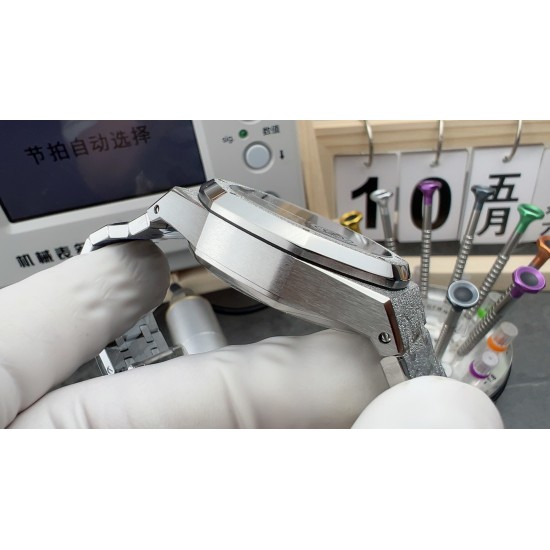 Audemars Piguet-Royal Oak Chrono 26240ST Frosted 41mm SS/SS Grey Dial APS SH4401 Super Clone