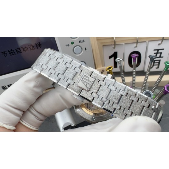 Audemars Piguet-Royal Oak Chrono 26240ST Frosted 41mm SS/SS Grey Dial APS SH4401 Super Clone