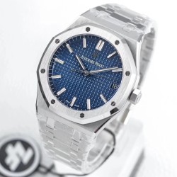 Audemars Piguet-Royal Oak 41mm 15500 SS/SS Blue/Stk ZF V3 A4302 Super Clone