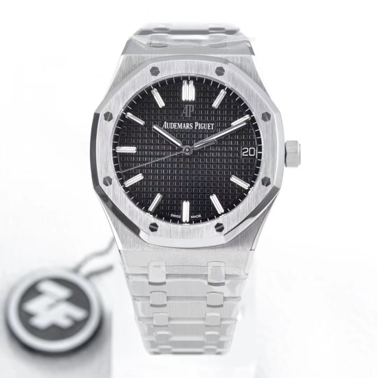Audemars Piguet-Royal Oak 41mm 15500 SS/SS Black/Stk ZF V3 A4302 Super Clone