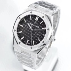Audemars Piguet-Royal Oak 41mm 15500 SS/SS Black/Stk ZF V3 A4302 Super Clone