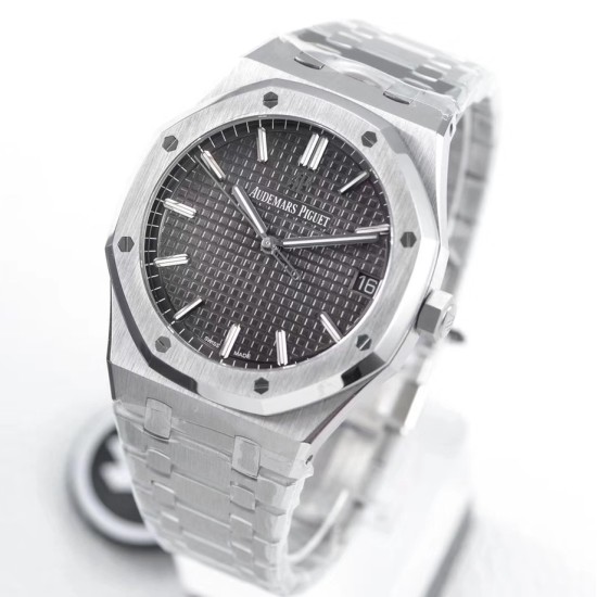 Audemars Piguet-Royal Oak 41mm 15500 SS/SS Grey/Stk ZF V3 A4302 Super Clone
