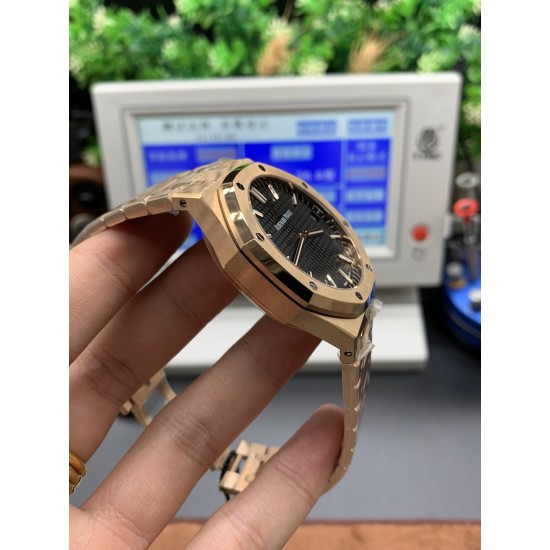 Audemars Piguet-Royal Oak 41mm 15500 RG/RG Black Dial ZF V2 A4302 Mod