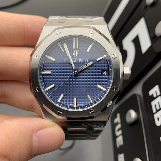 Audemars Piguet-Royal Oak 41mm 15500 SS/SS Blue/Stk ZF V3 A4302 Super Clone