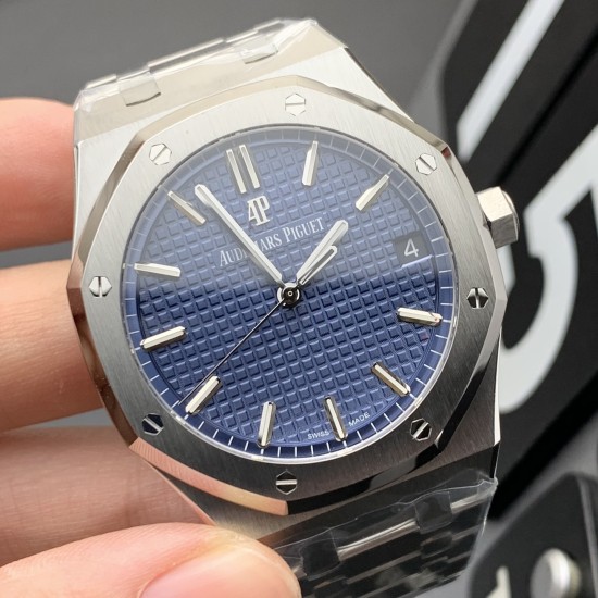 Audemars Piguet-Royal Oak 41mm 15500 SS/SS Blue/Stk ZF V3 A4302 Super Clone