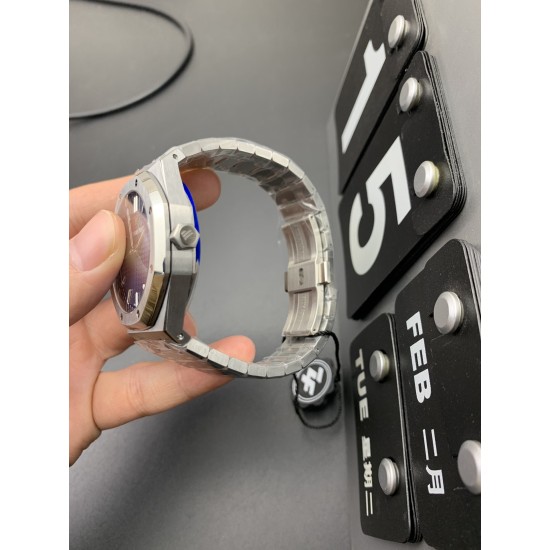 Audemars Piguet-Royal Oak 41mm 15500 SS/SS Blue/Stk ZF V3 A4302 Super Clone