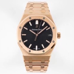Audemars Piguet-Royal Oak 41mm 15500 RG/RG Black Dial ZF V2 A4302 Mod