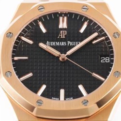Audemars Piguet-Royal Oak 41mm 15500 RG/RG Black Dial ZF V2 A4302 Mod