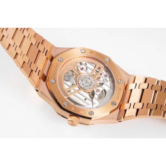 Audemars Piguet-Royal Oak 41mm 15500 RG/RG Black Dial ZF V2 A4302 Mod