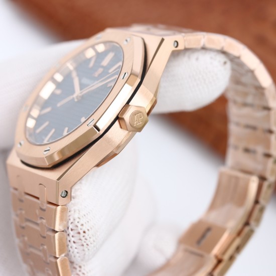 Audemars Piguet-Royal Oak 41mm 15500 RG/RG Blue Dial ZF V2 A4302 Mod