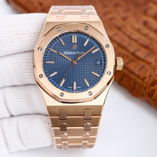 Audemars Piguet-Royal Oak 41mm 15500 RG/RG Blue Dial ZF V2 A4302 Mod