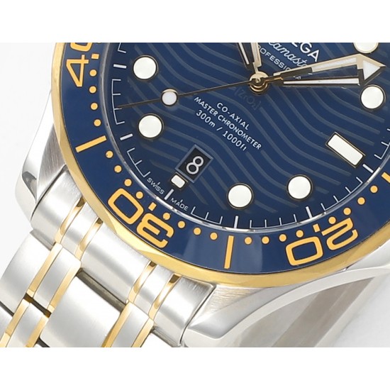 Omega-Seamaster Diver 42mm 300m YG/SS Blue Dial VSF A8800