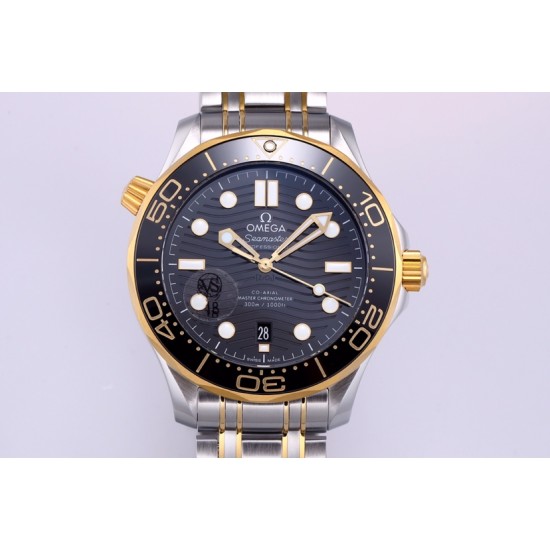 Omega-Seamaster Diver 42mm 300m YG/SS Black Dial VSF A8800