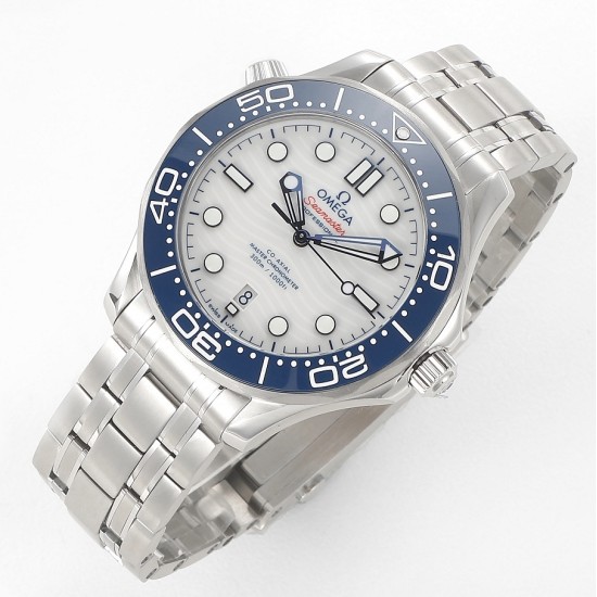 Omega-Seamaster 300m 42mm SS/SS White Dial VSF A8800