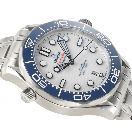 Omega-Seamaster 300m 42mm SS/SS White Dial VSF A8800